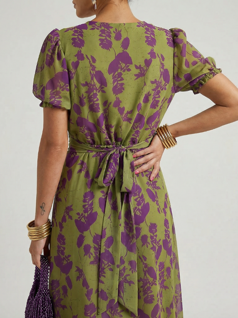 Virel | Lockere Midi-Blumenrobe