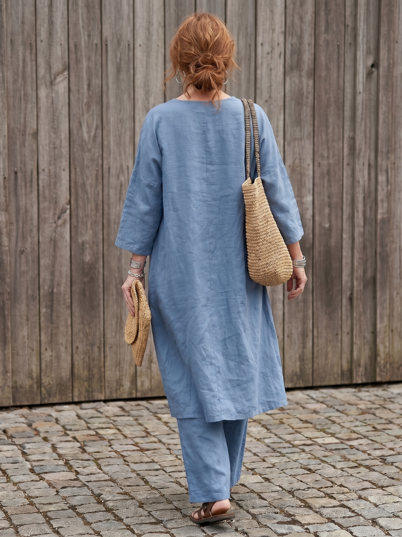 Onyx | Lockere Tunika mit weitem Hosenanzug