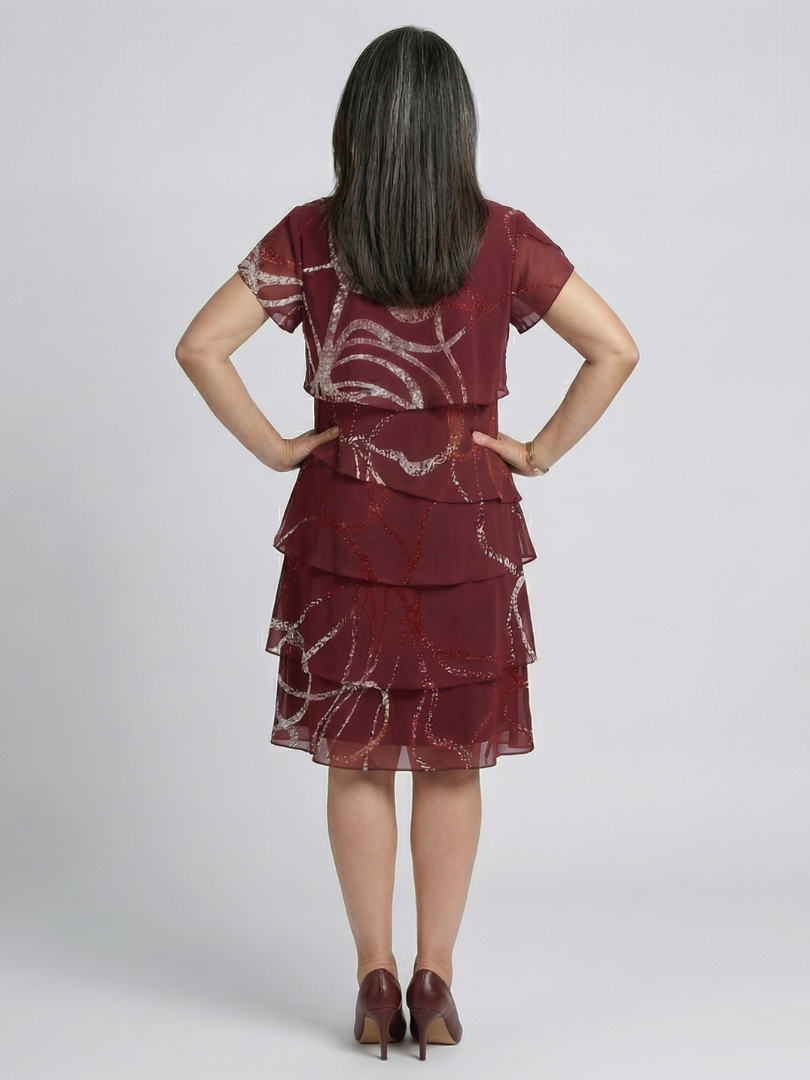 Alani | Abstraktes Kleid mit Knie-Länge