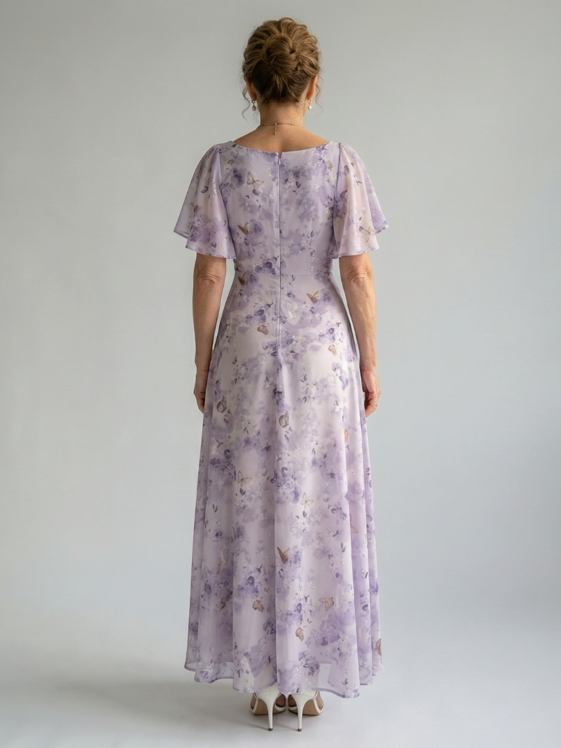 Vaelis | Midi-Kleid mit Volantärmeln
