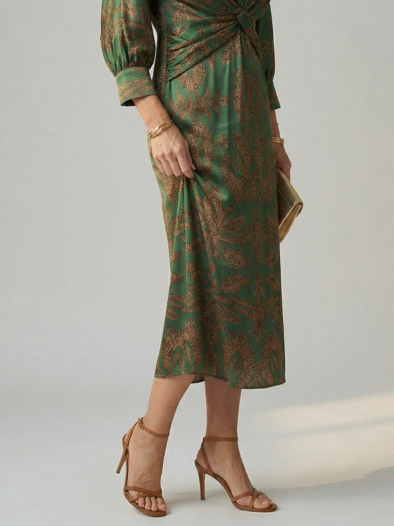 Lune | Midi-Wickelkleid Natur