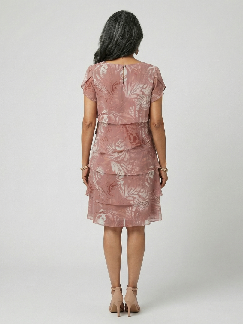 Aria | Knie-langes Kleid mit sanftem Muster
