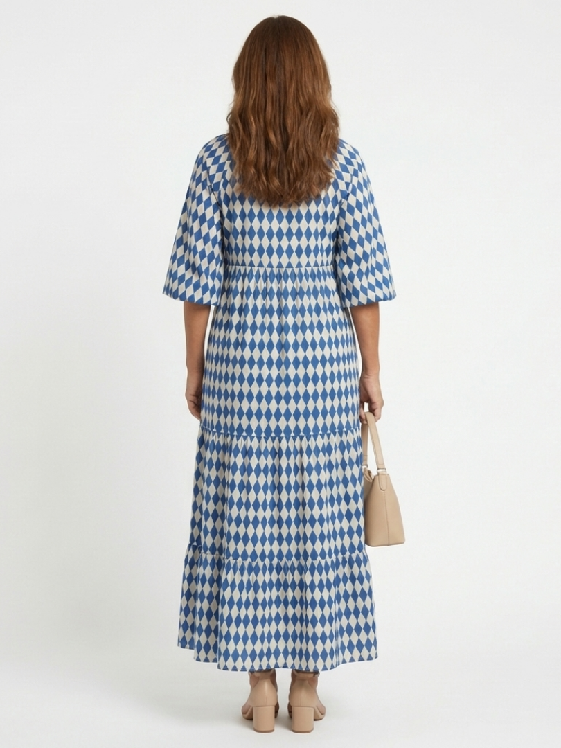 Elodie | Midikleid mit Diamantmuster