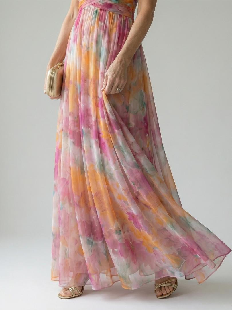 Isel | Maxikleid mit weichem Wickeloberteil
