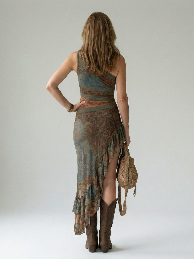 Zalia | Midi-Robe Drapée Silencieuse
