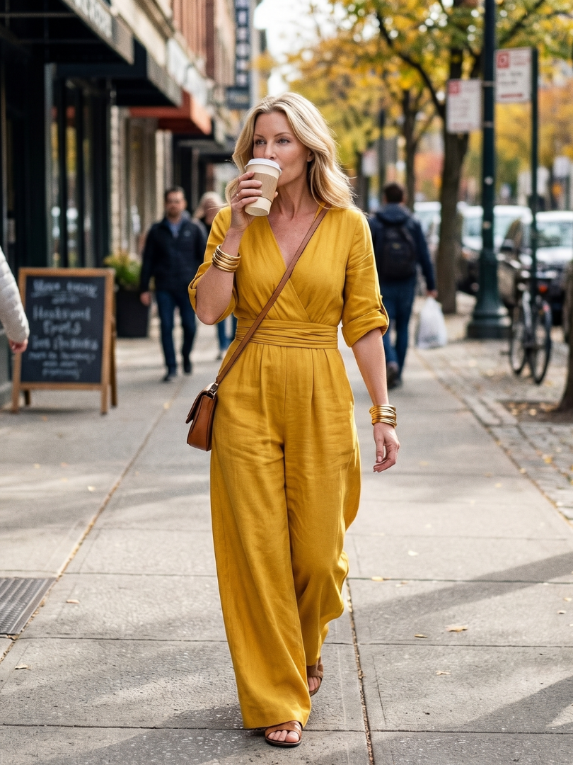 Wanda | Kreuzfront Weitbeiniger Jumpsuit