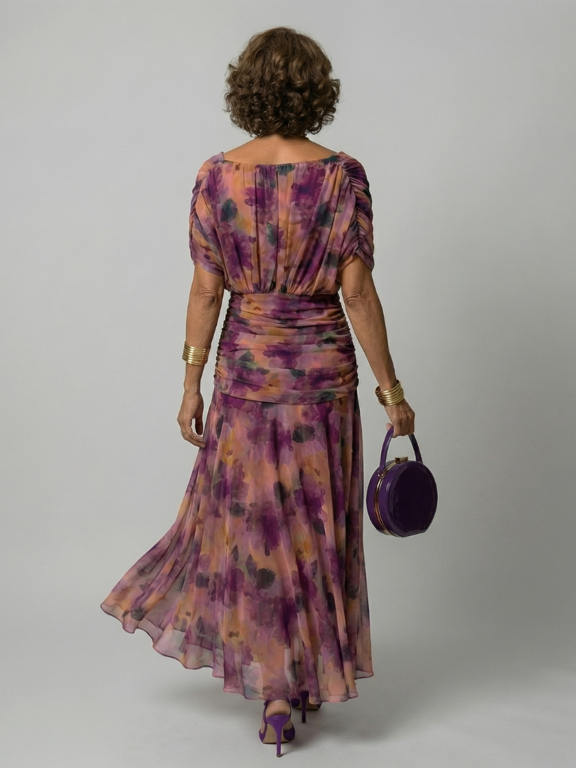 Calen | Midi Kleid mit schulterfreien Trägern