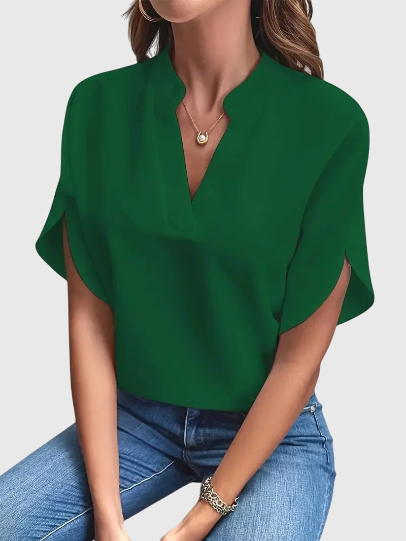 Jamie | Weiches und Elegantes V-Ausschnitt-Shirt
