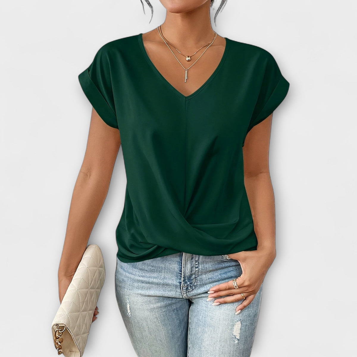 Jamie | Elegantes V-Ausschnitt-Top