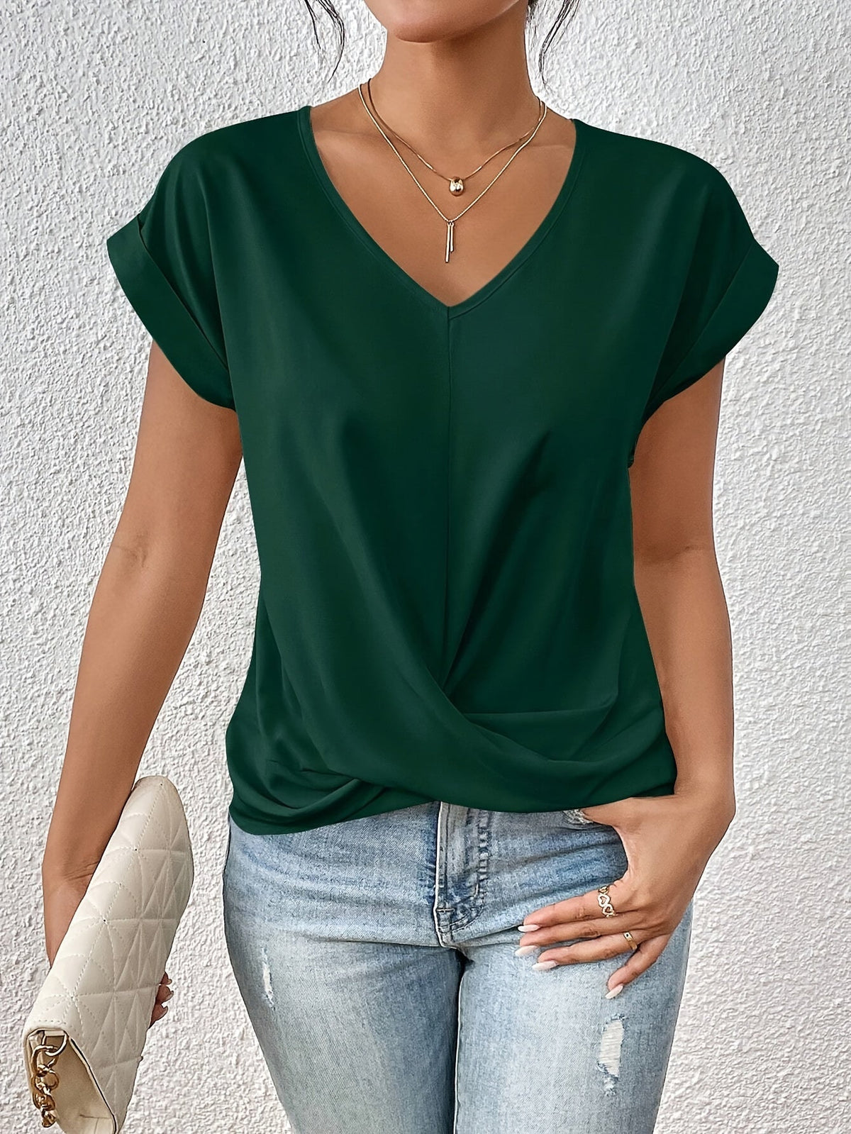 Liv | Lässiges T-Shirt mit Herz-Ausschnitt