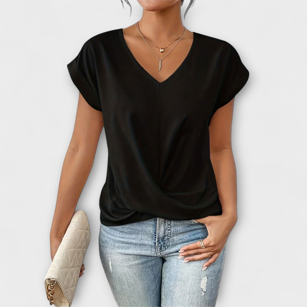 Jamie | Elegantes V-Ausschnitt-Top