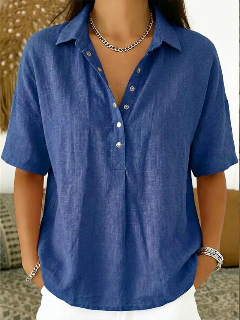 Willow | Bluse mit Kragen und Knopfdetails