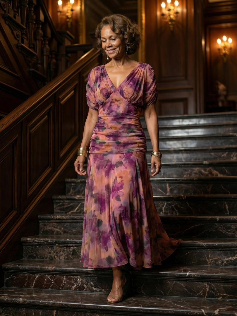 Calen | Midi Kleid mit schulterfreien Trägern