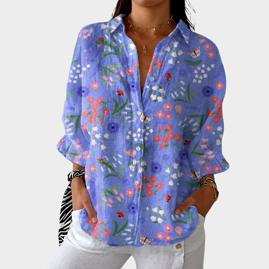 Leichte und Bunte Bedruckte Bluse