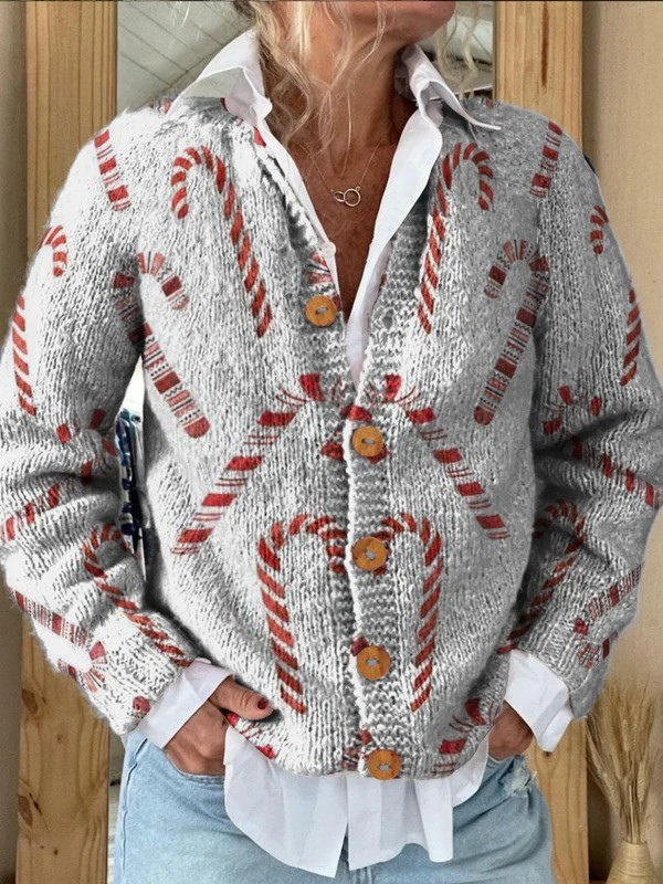 Lunara™ | Damen Vintage Strick Cardigan Pullover