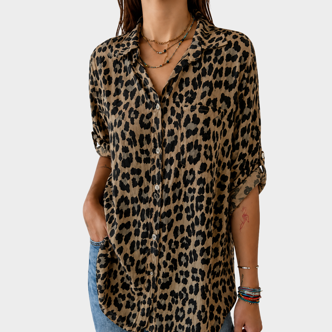 Lässige Safari-Chic Bluse