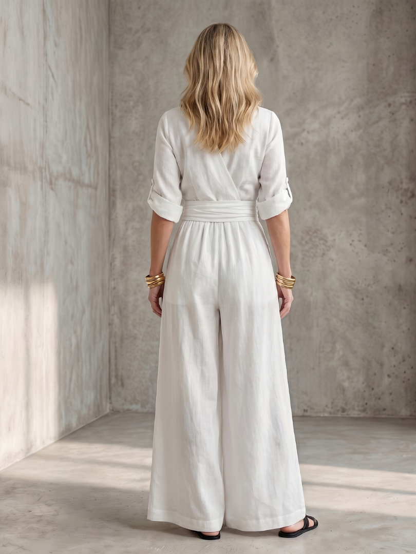 Wanda | Kreuzfront Weitbeiniger Jumpsuit