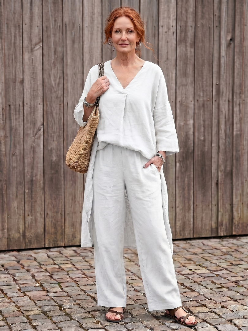 Onyx | Lockere Tunika mit weitem Hosenanzug