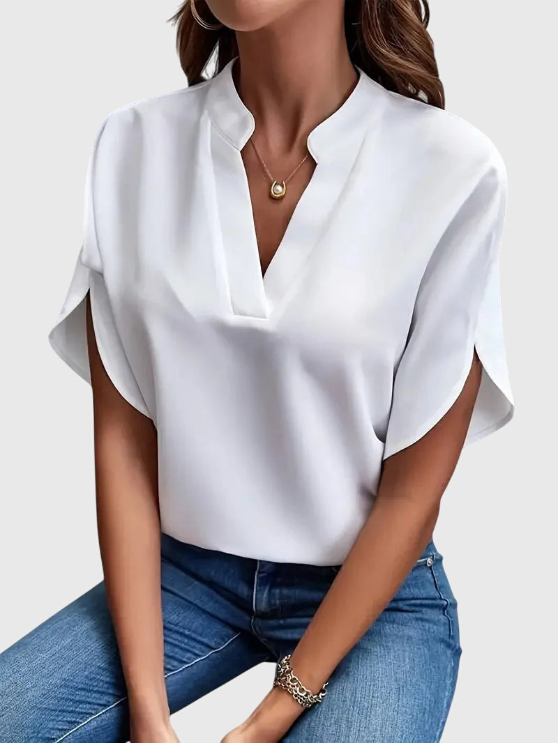 Jamie | Weiches und Elegantes V-Ausschnitt-Shirt