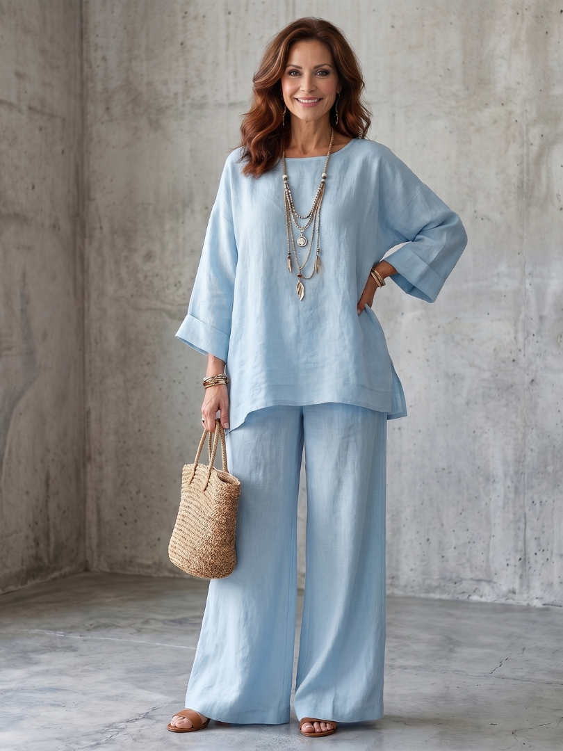 Prue | Oversized Tunika mit weitem Hosen-Set