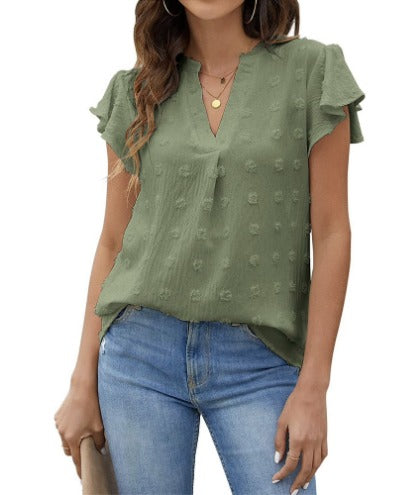 Kari | Bluse Chic im Patchwork mit Rüschen