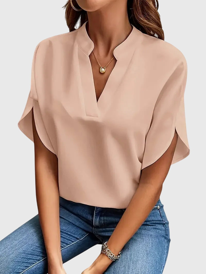 Jamie | Weiches und Elegantes V-Ausschnitt-Shirt