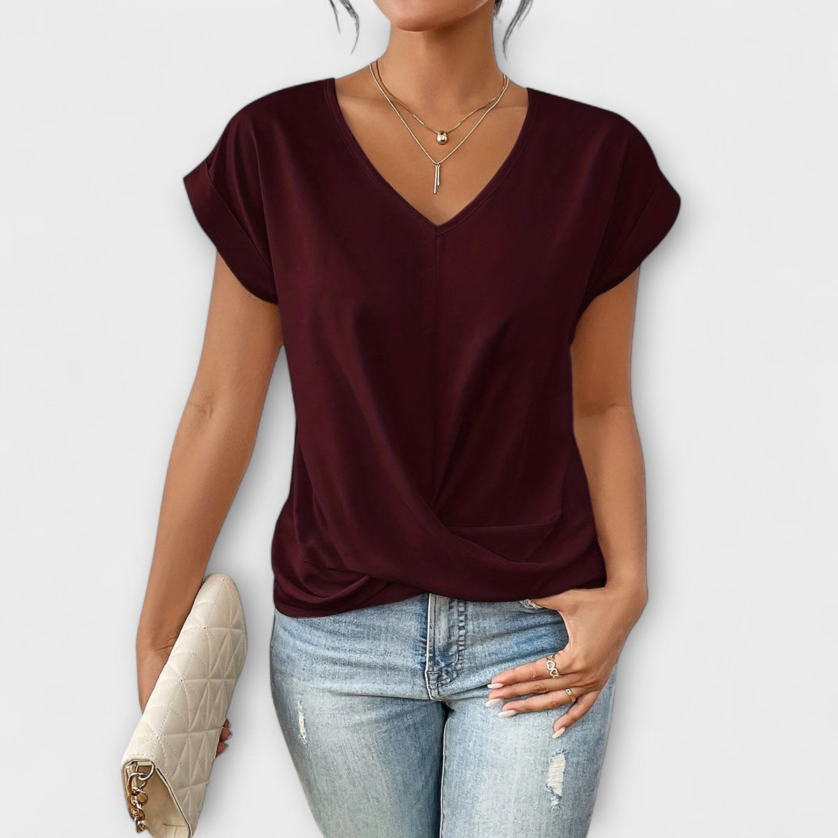 Jamie | Elegantes V-Ausschnitt-Top