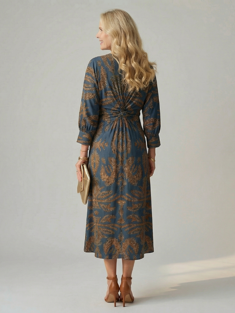 Lune | Midi-Wickelkleid Natur