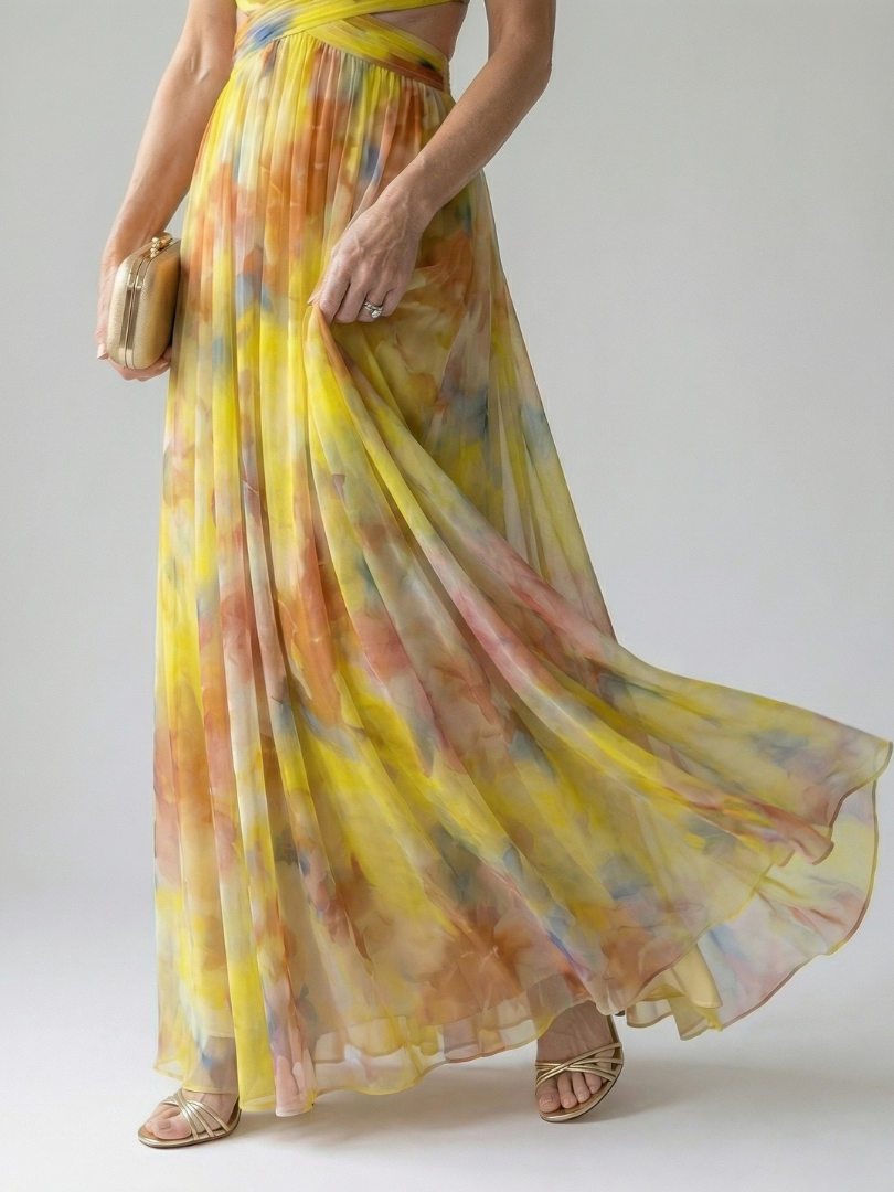 Isel | Maxikleid mit weichem Wickeloberteil