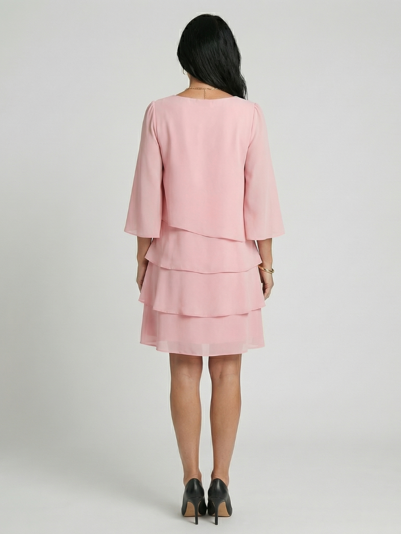 Della | Kleid mit ausgestellten Ärmeln und knielanger Länge