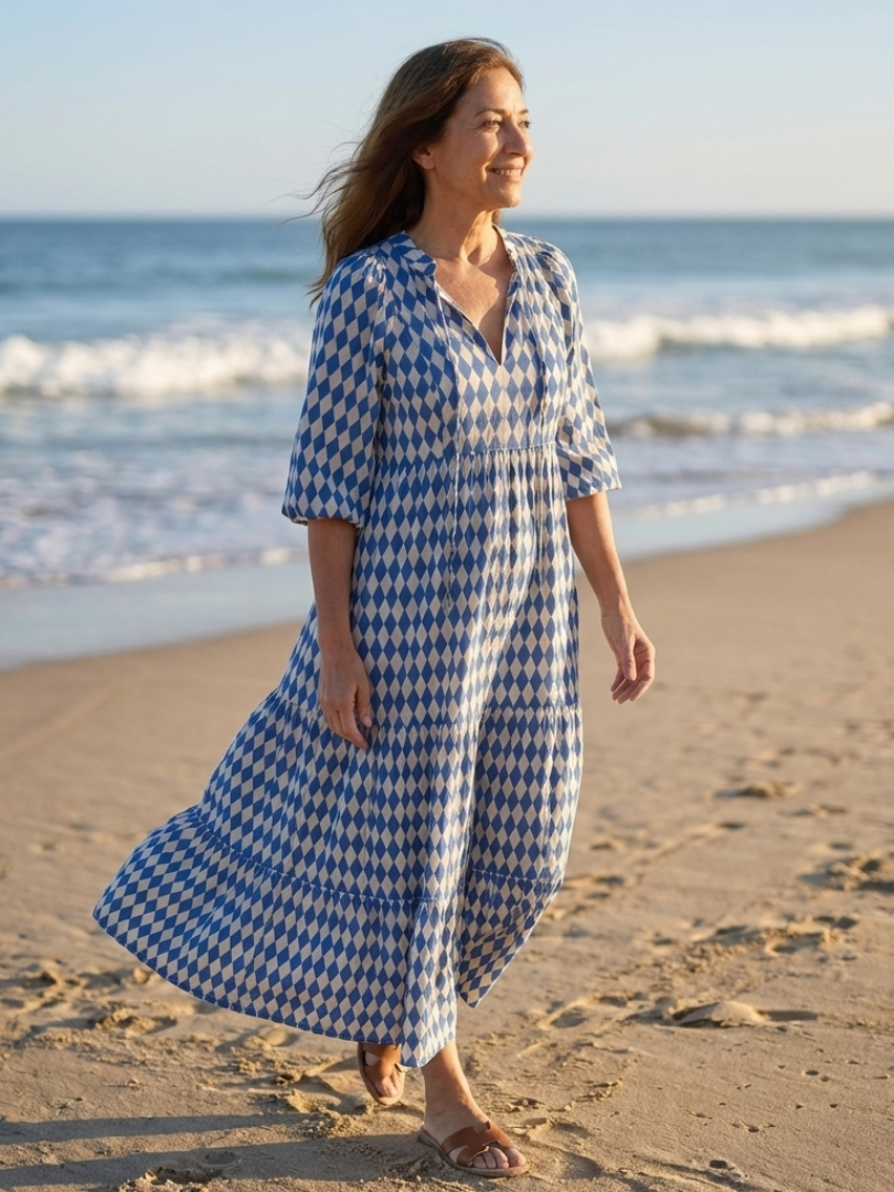 Elodie | Midikleid mit Diamantmuster