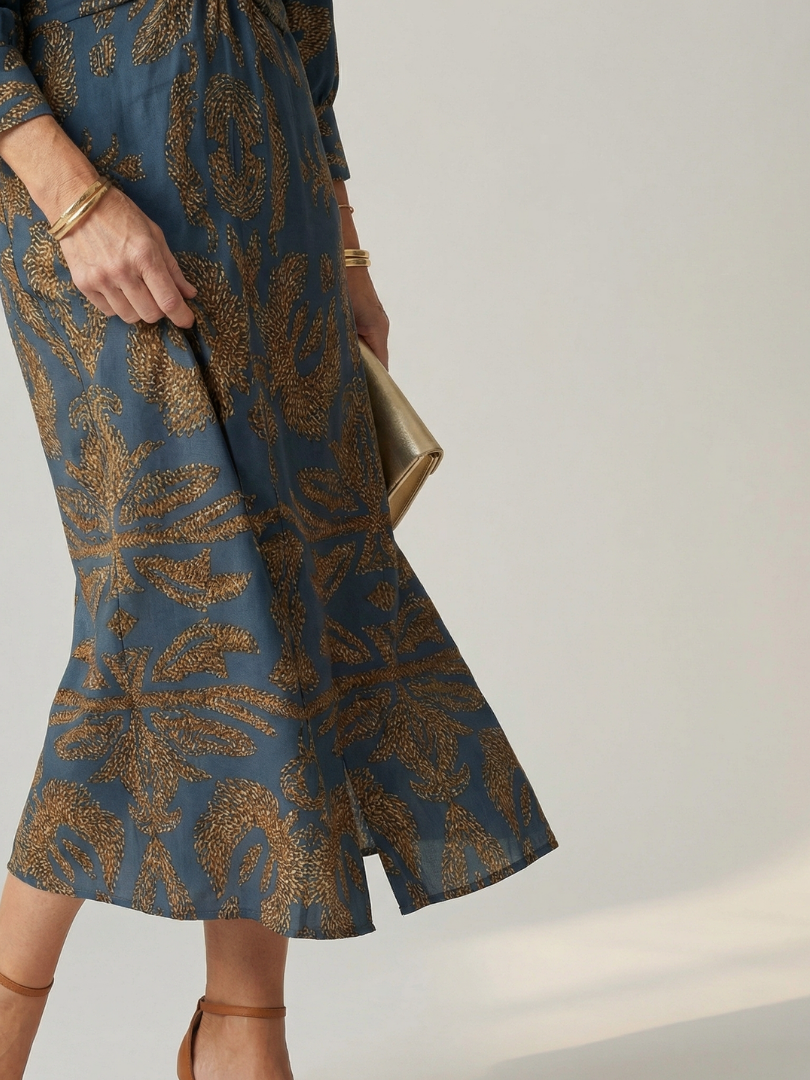 Lune | Midi-Wickelkleid Natur