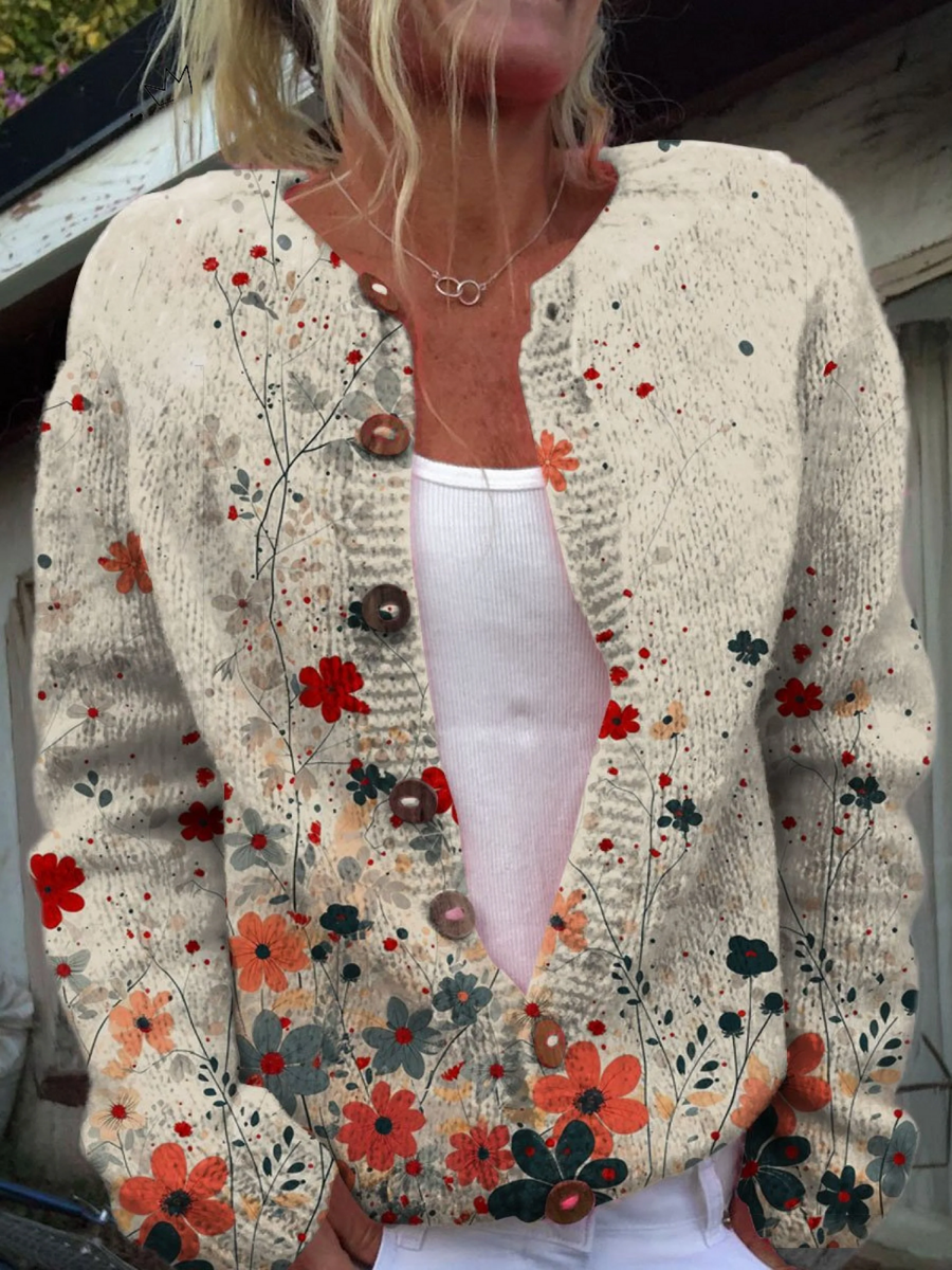 Meliora™ | Damen Vintage Strickcardigan