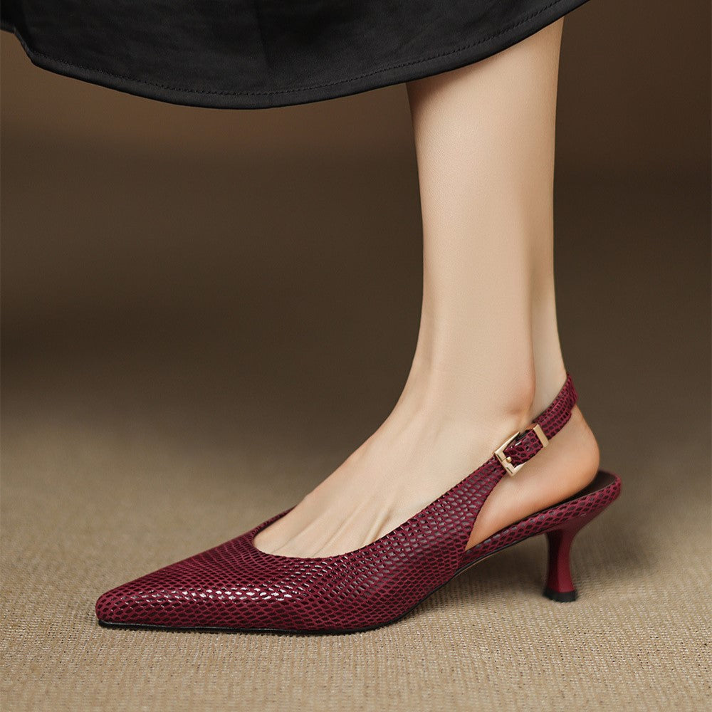 Céliane Spitzer Slingback aus Leder