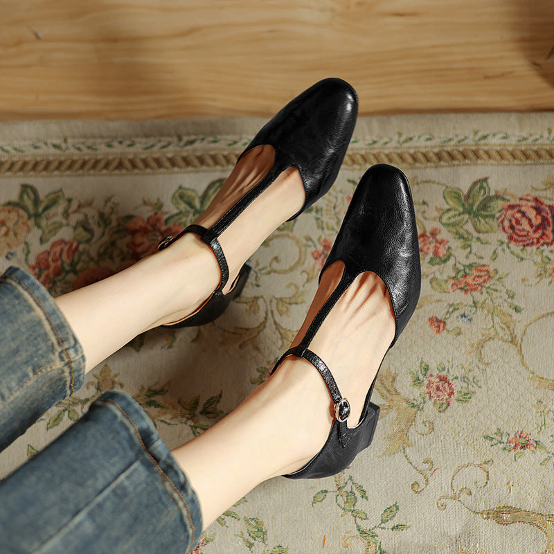 Talons T-Strap aus Leder Elowen