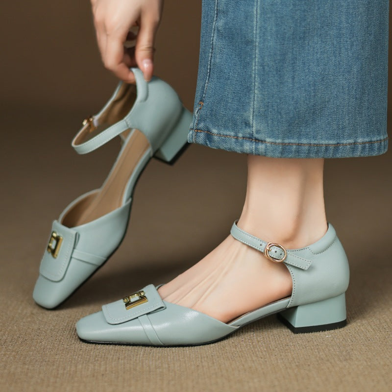 Elvane Boucle Leder Mary-Janes