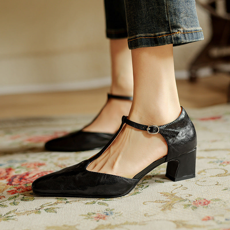 Talons T-Strap aus Leder Elowen