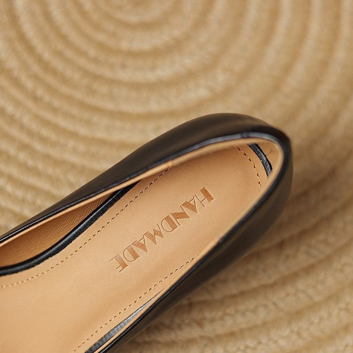 Marisol Pumps mit quadrater Spitze aus Leder