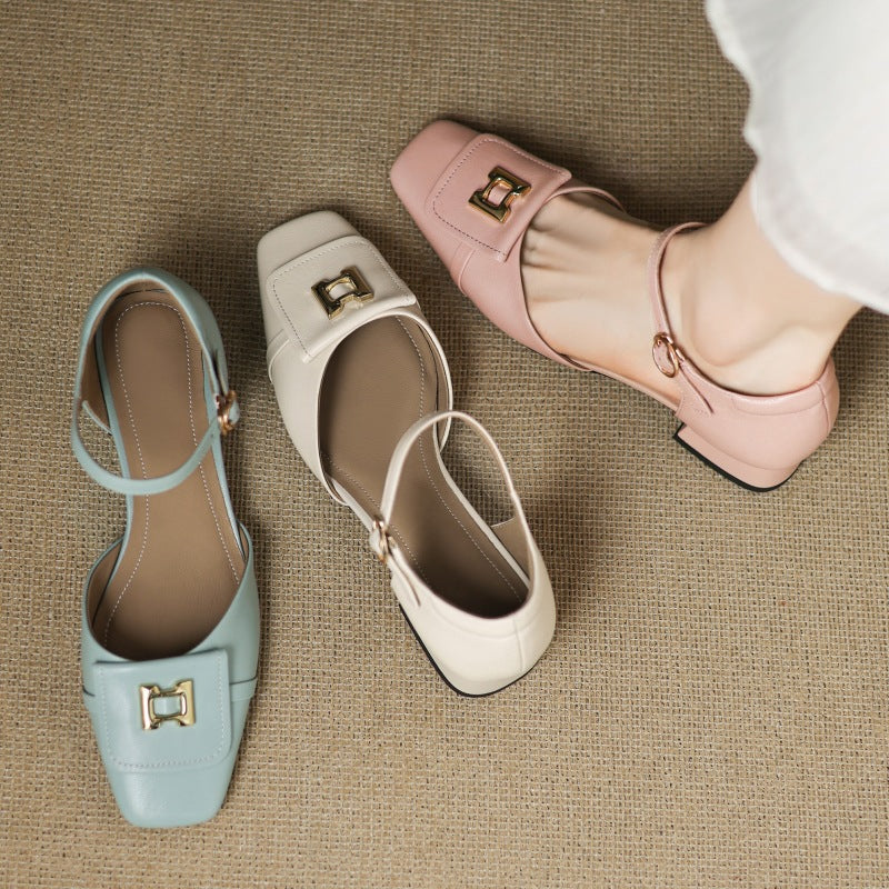 Elvane Boucle Leder Mary-Janes