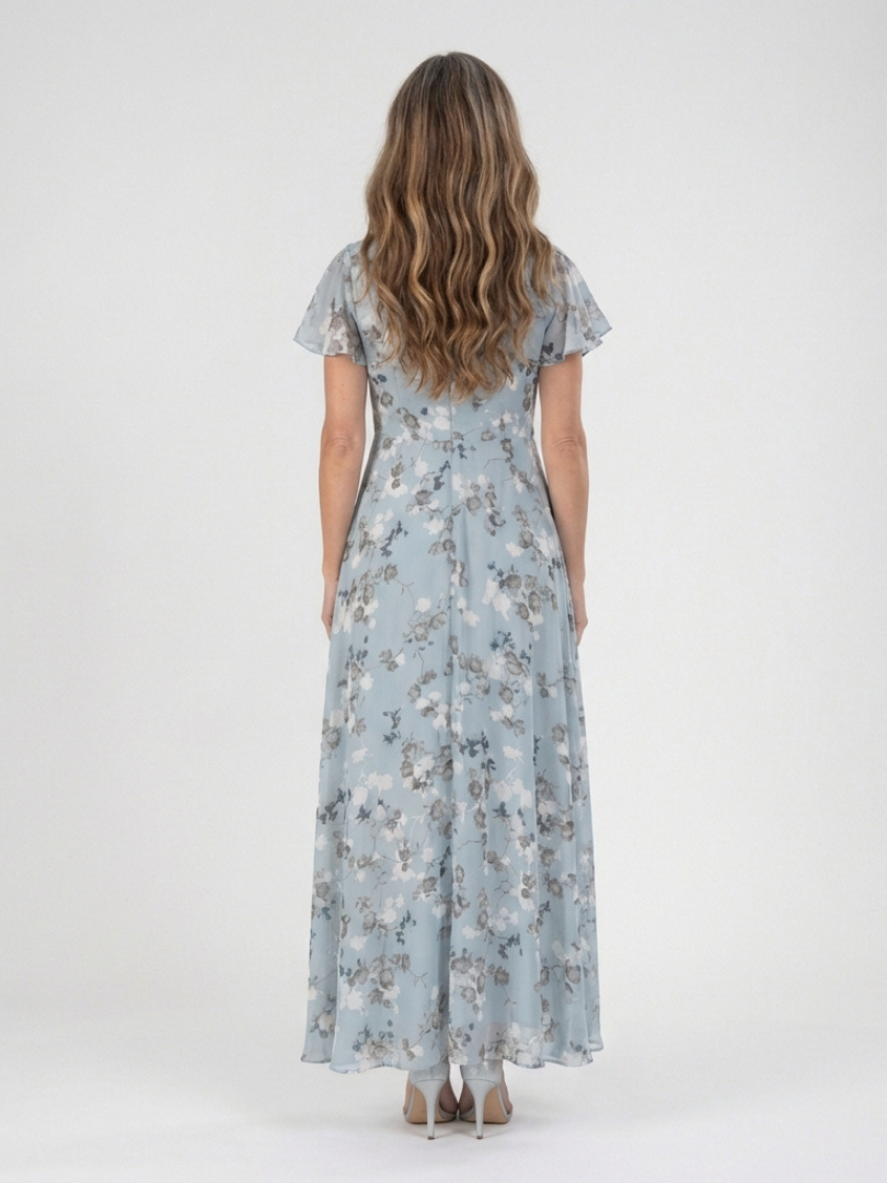 Ismeria | Maxikleid aus floralem Chiffon