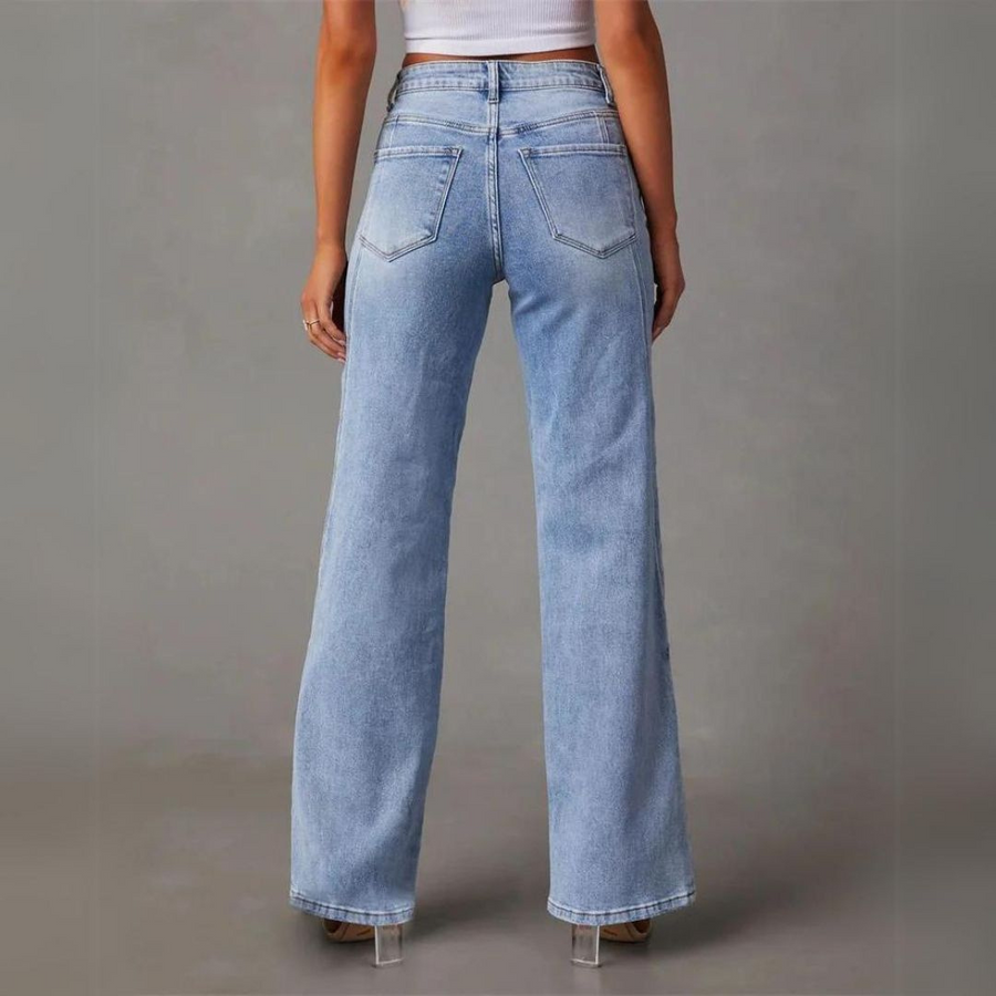 Leah - Weite Jeans mit hoher Taille