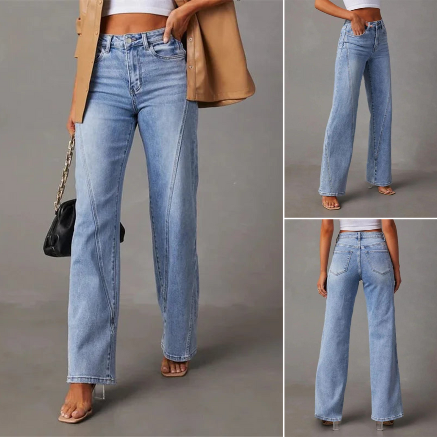 Leah - Weite Jeans mit hoher Taille