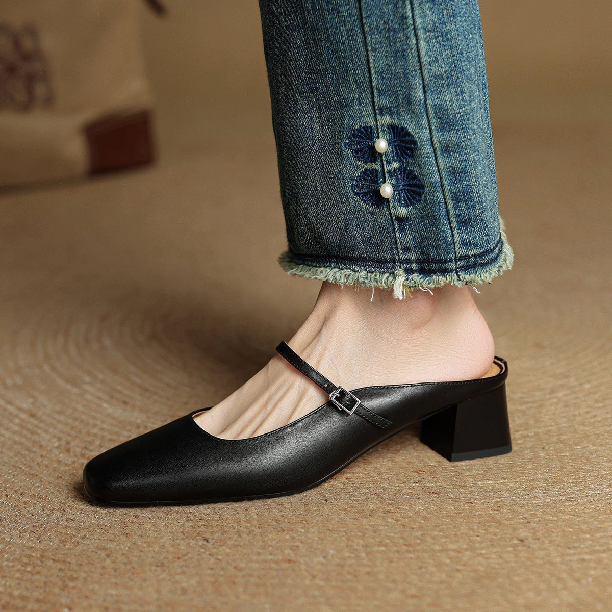 Mules aus Leder Meyra
