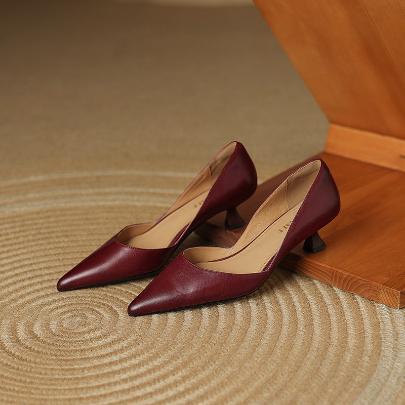 Ceyra Kittenheels aus Leder