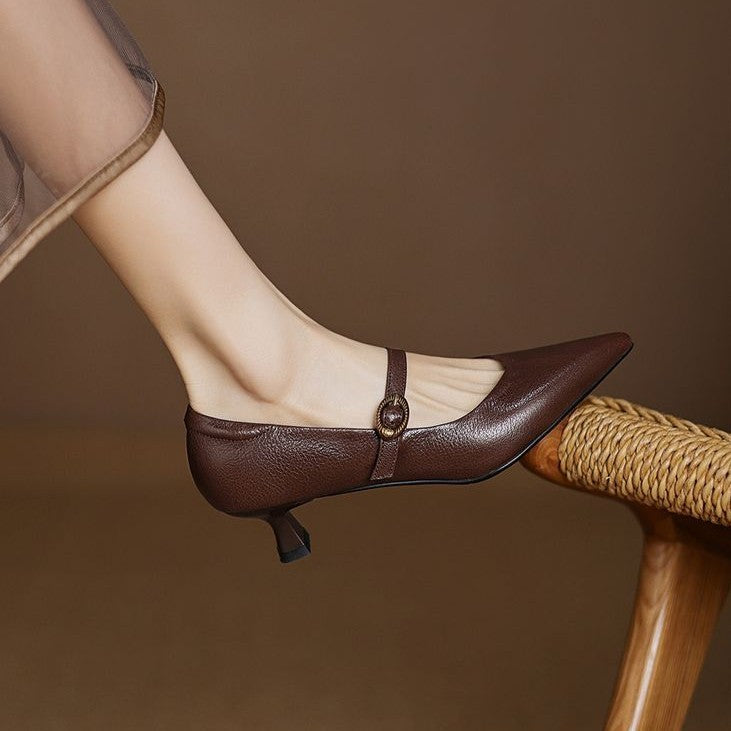 Eloria Katzenabsatz-Pumps aus Leder