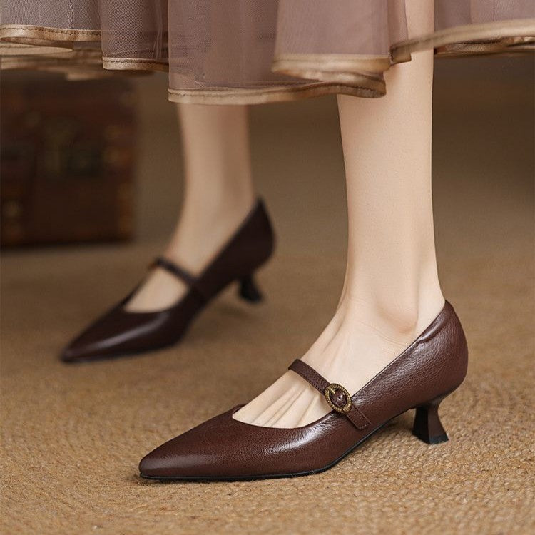 Eloria Katzenabsatz-Pumps aus Leder
