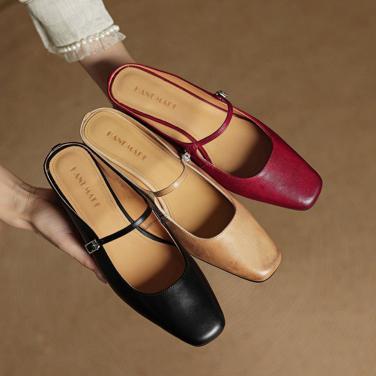 Mules aus Leder Meyra