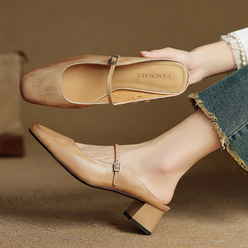 Mules aus Leder Meyra