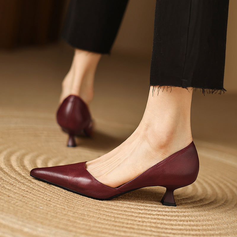 Ceyra Kittenheels aus Leder