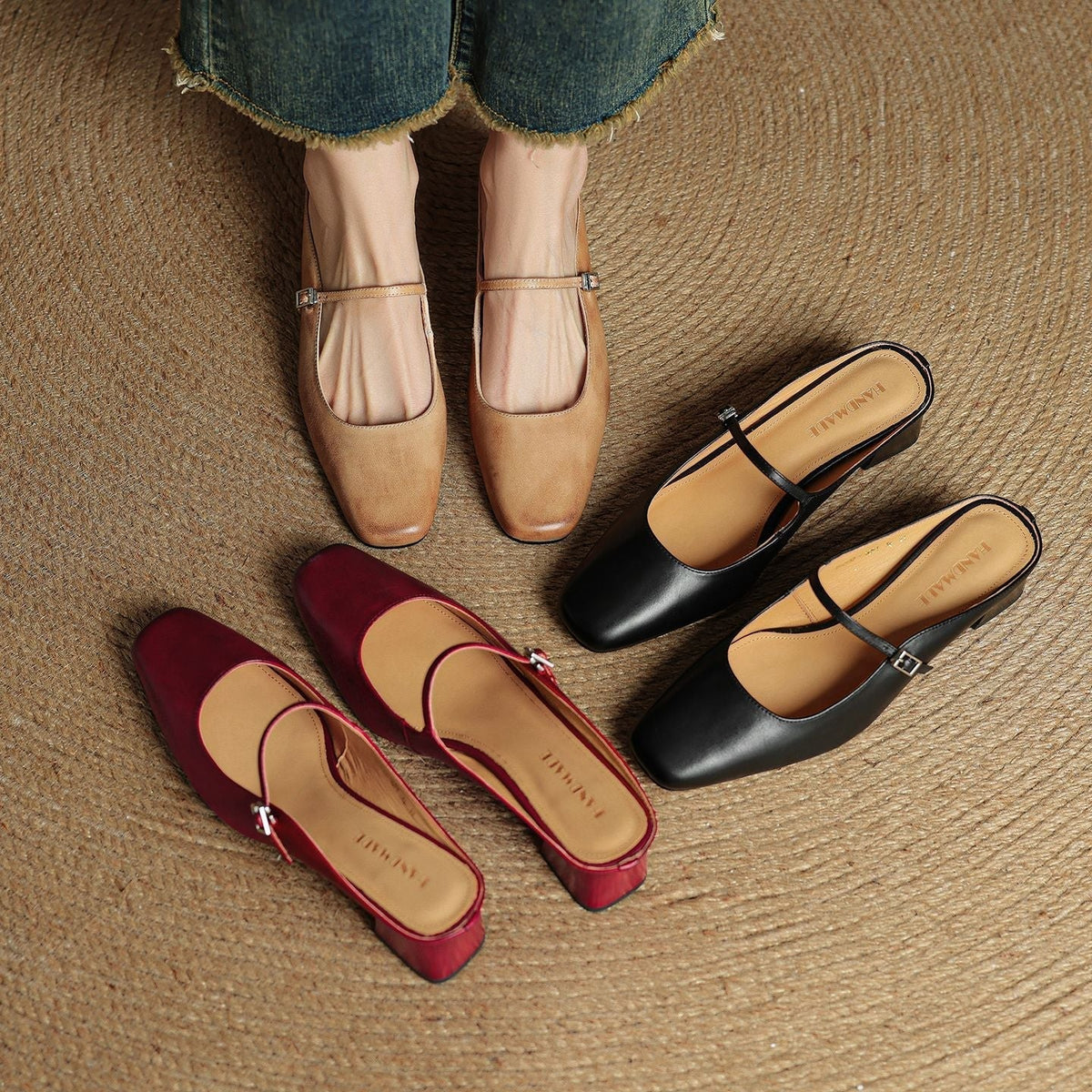 Mules aus Leder Meyra